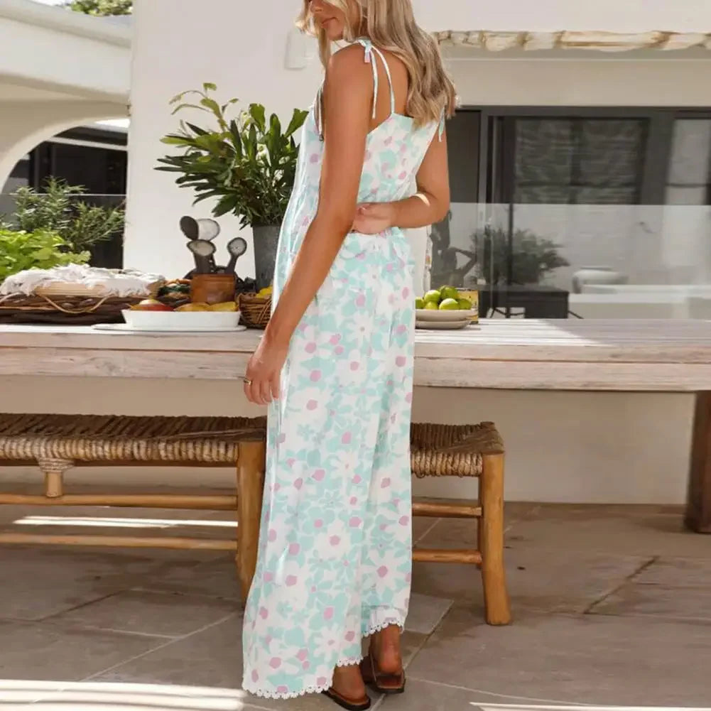 Delilah Wide Leg Jumpsuit With Pockets LUXLIFE BRANDS