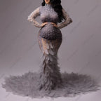Beaded LUX Maternity Photo Shoot Dress Luxlife Brands