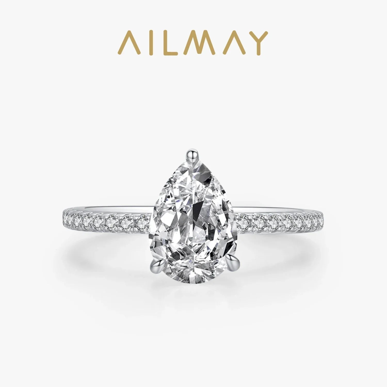 LUX Water Droplet 5A Cubic Zirconia 925 SS Ring Luxlife Brands