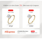 ATTAGEMS Real Moissanite Jewelry Set for Women D VVS1 S925 Sterling Silver Luxury Ring Earrings Bracelet Necklace  Wedding Gifts Luxlife Brands