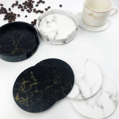 LUX Marble Coasters Heat Resistant 6pcs