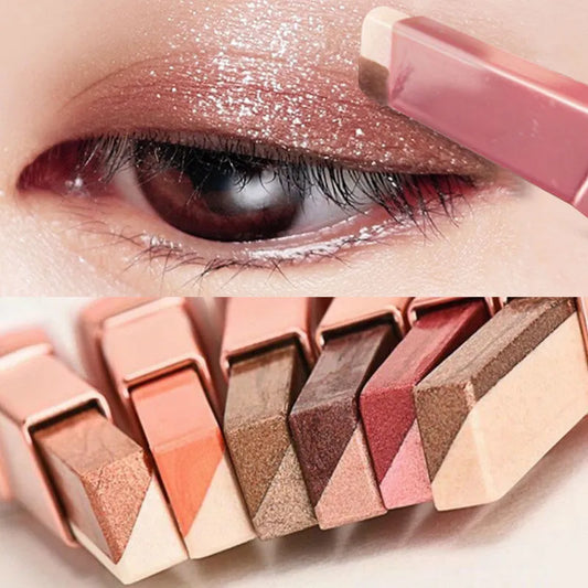 Double Color Glitter Eye shadow Stick Pencil Eyeshadow Makeup Waterproof Bicolor Shimmer Cosmetics Beauty Makeup Tool