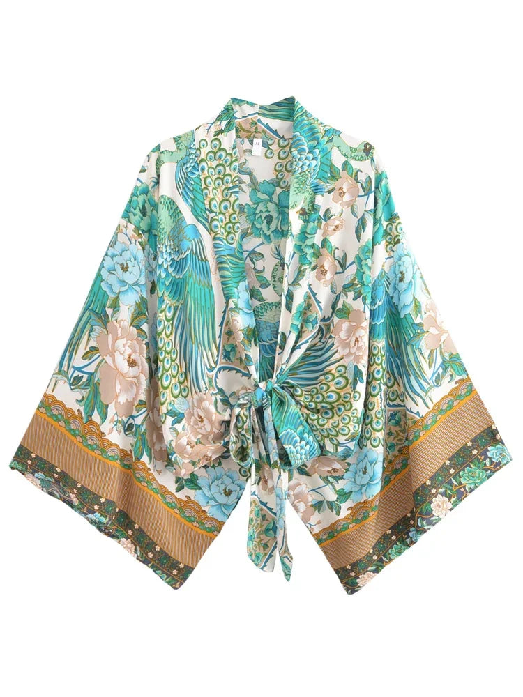 Tropical Vintage Boho Kimono