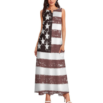 US Retro Vintage Maxi Dress