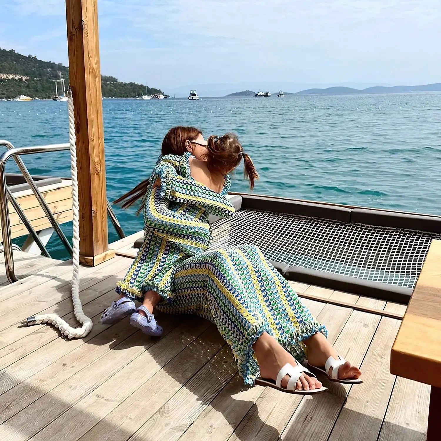 Sexy Backless Flare Sleeve Lace Knit Cut Out Party Beach Maxi Dress 2025 Summer Women Vacation Beachwear Swimsuit Cover Up A2815 Luxlife Brands