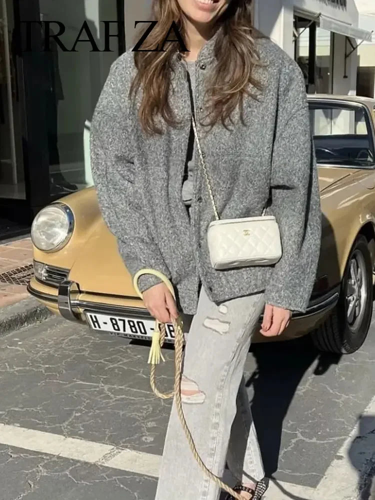 Fabulous Chicago Button Down Bomber Jacket LUXLIFE BRANDS