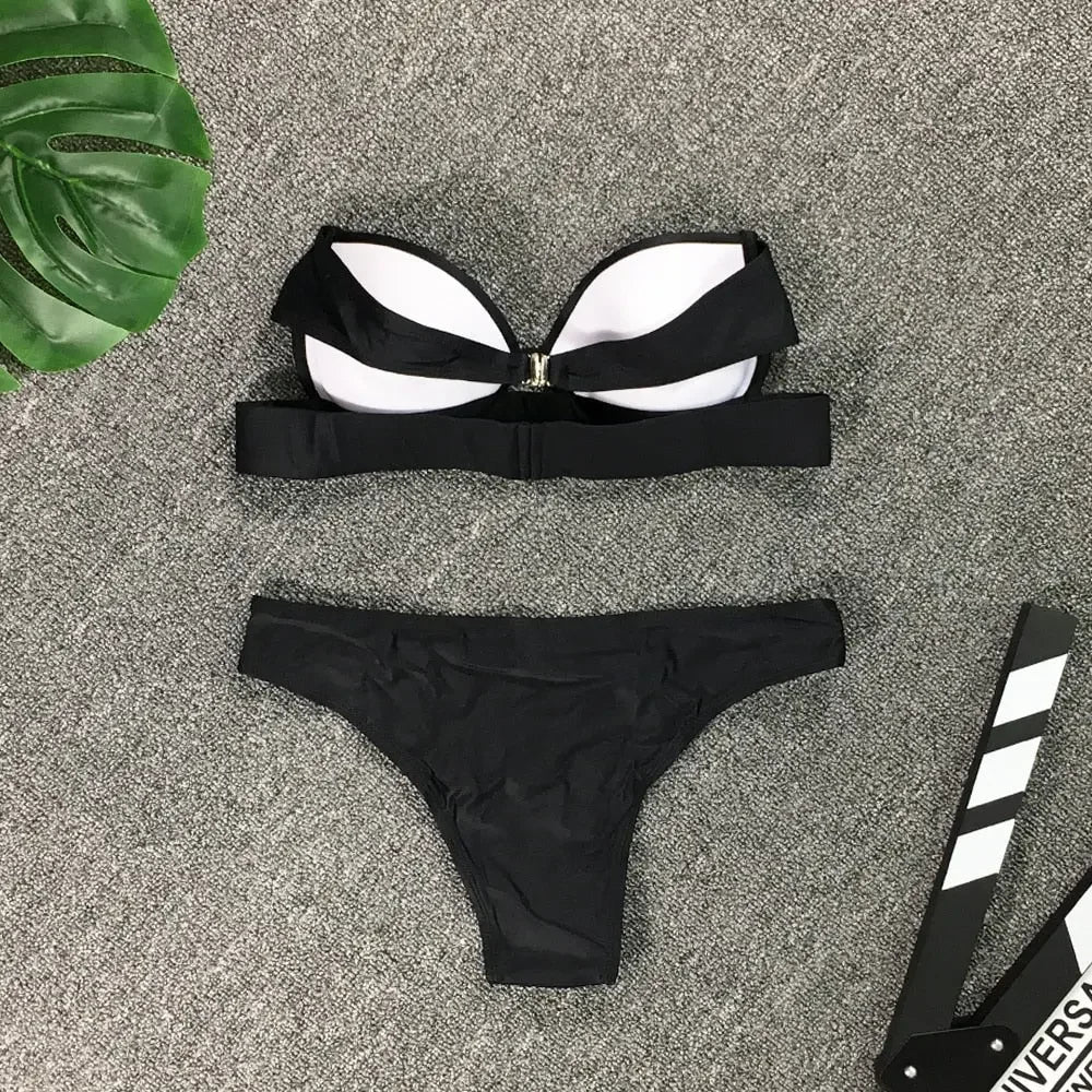 Bikini Swimwear Women 2022 New Bikini Bra Black Pack Swimsuit Women&#39;s Swimsuit Bikini