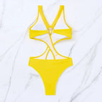 Red One Piece Swimsuit Woman Trikini Raceback Swimwear Thong Beachwear Woman 2025 Cut Out Bathing Suits Ladies Holiday Summer Luxlife Brands