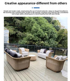 Italian Style Modern Luxury Waterproof Outdoor Rattan Garden Sofa Set For Hotels And Villas For Courtyard Luxlife Brands