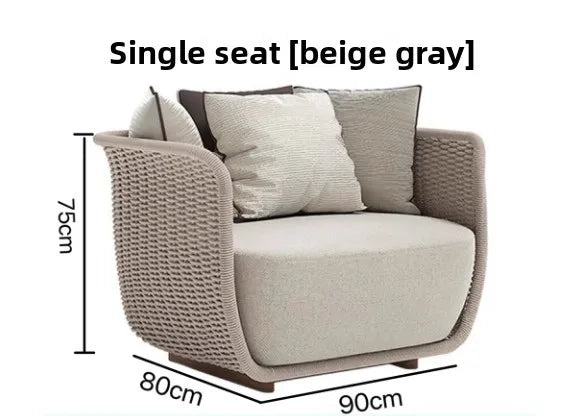 Italian Style Modern Luxury Waterproof Outdoor Rattan Garden Sofa Set For Hotels And Villas For Courtyard Luxlife Brands