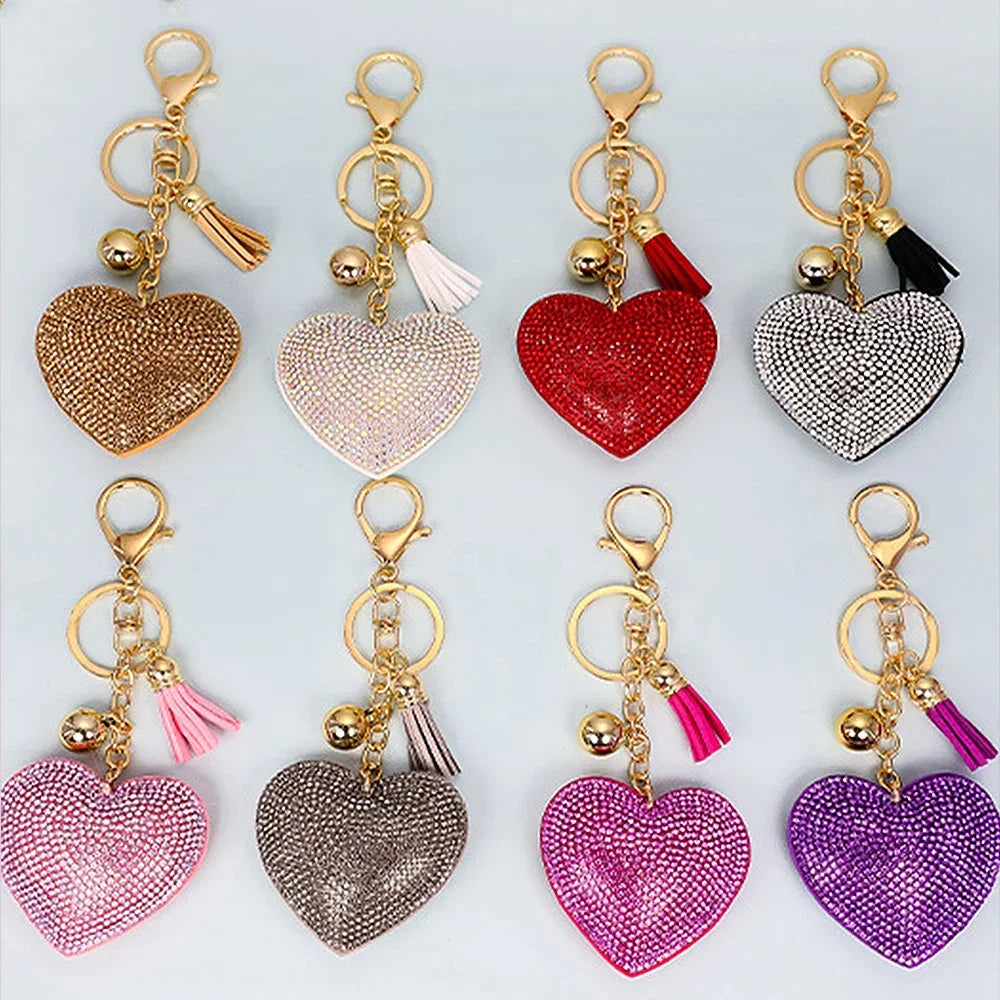 Heart Shaped Bling Keychain LUXLIFE BRANDS