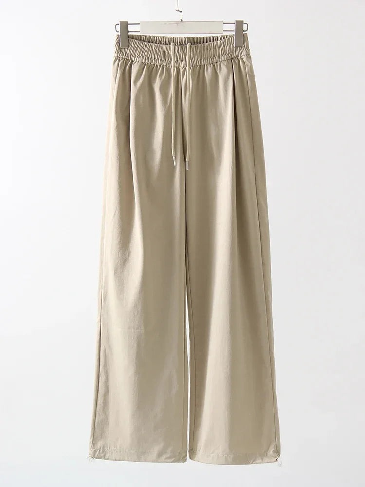 White Sweatpants For Women High Waist Loose Joggers Straight Trousers Female Black Spring Summer Casual Woman Long Pant Wide Leg