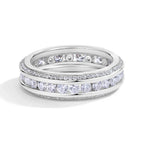 S925 Sterling Silver Moissanite Ring D VVS1 Lab Grown Diamond 1.68ctw Luxlife Brands