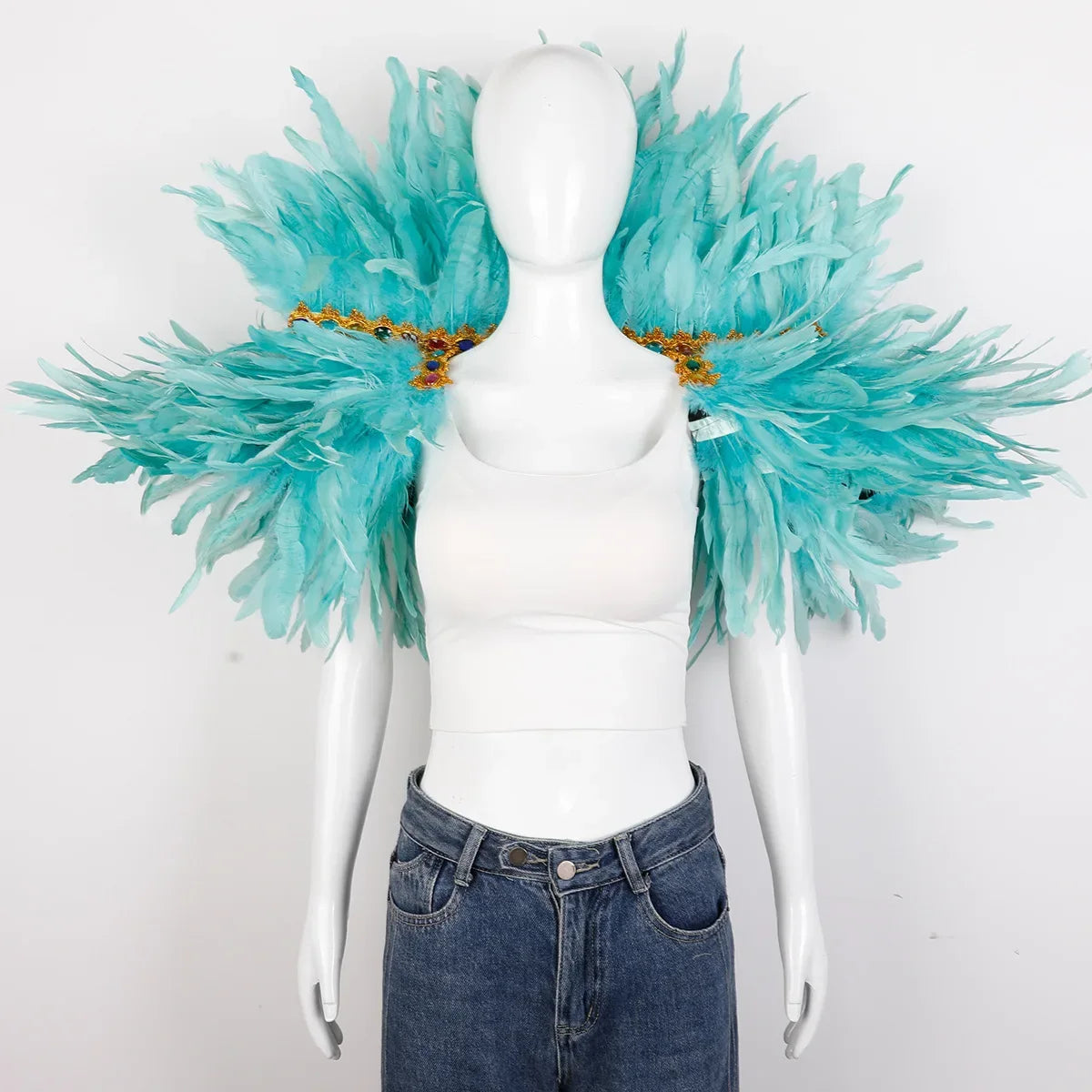 Festival Carnival Feather Shawl