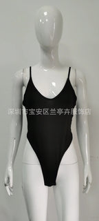 European and American solid color matching hot girl summer women's camisole with tight fitting jumpsuit Luxlife Brands