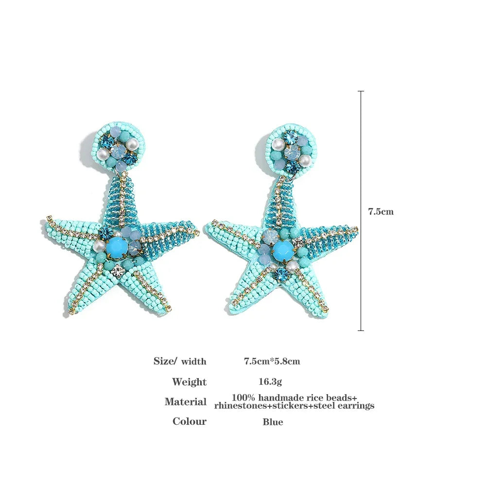 Handmade Beaded Drop Earrings