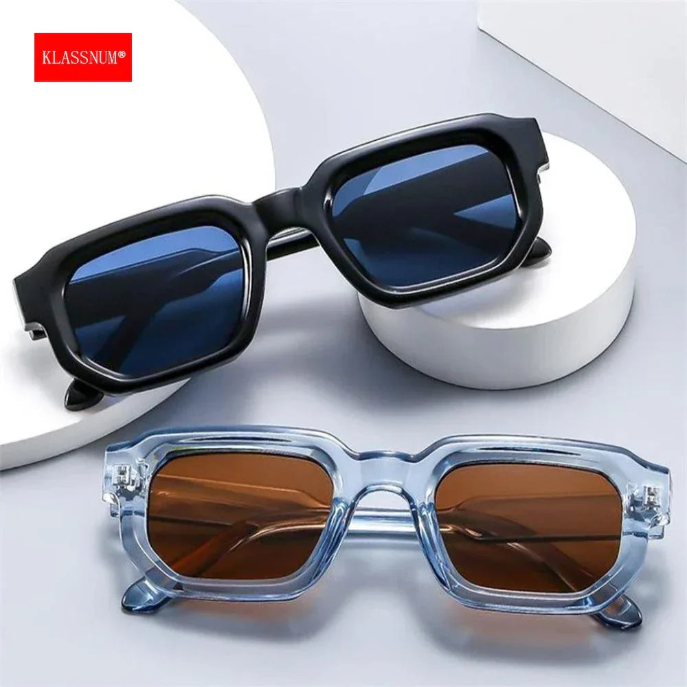 Men Vintage Rectangle Frame Sunglasses UV400 Luxlife Brands