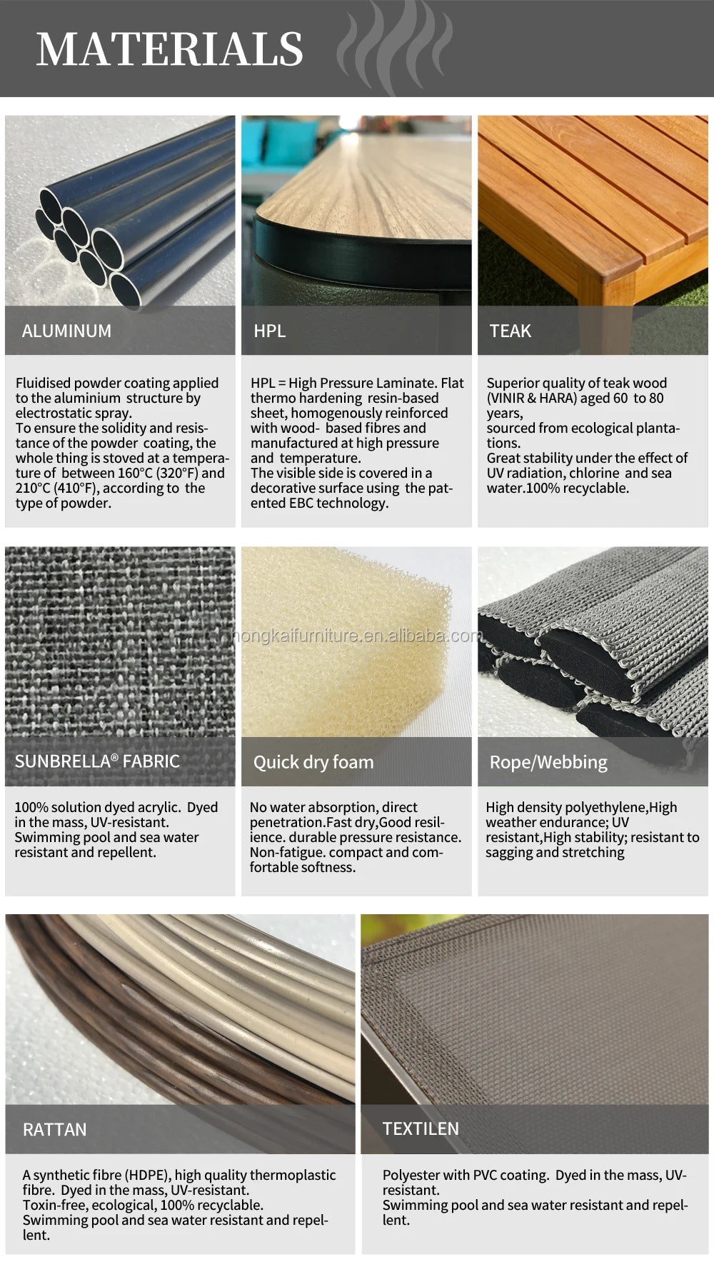 Garden Furniture Deep Seating Patio Set Sun Lounger Outdoor Furniture Daybed