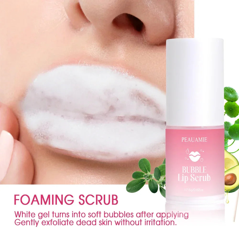 Bubble Lip Scrub Cream Exfoliating Moisturizing Remove Dead Skin Lighten Lip Lines Dark Lips Soothing Lip Care
