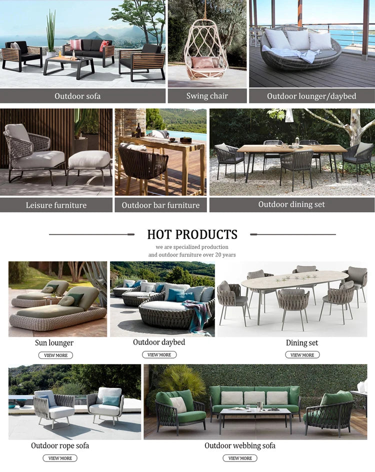 Garden Furniture Deep Seating Patio Set Sun Lounger Outdoor Furniture Daybed