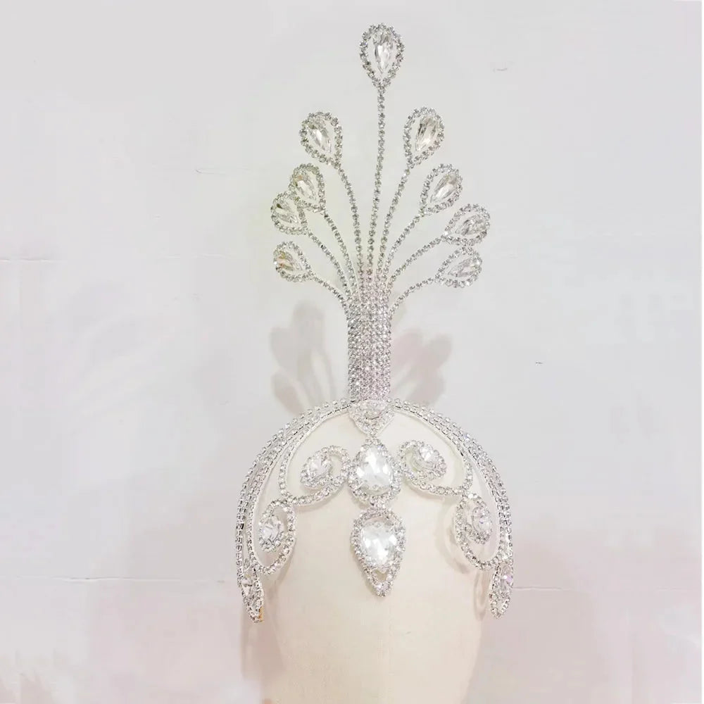 Peacock Rhinestone Headpiece