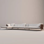 Outdoor stainless steel sofa rattan courtyard villa rain and sun coffee table combination Luxlife Brands