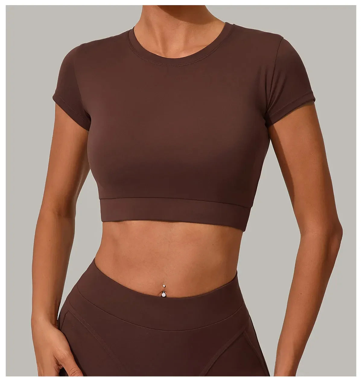 Yoga T-shirt Women's Short Sleeved Sports T-shirt Quick Drying Workout Short Sleeved Pilates Running Tights Exercise Fitness Top Luxlife Brands