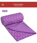 Yoga Mat Cover Towel Non-Slip Sweat Absorbent Solid Foldable Portable Pilates Exercise Sports Travel Fitness Blanket 183CM*63CM Luxlife Brands