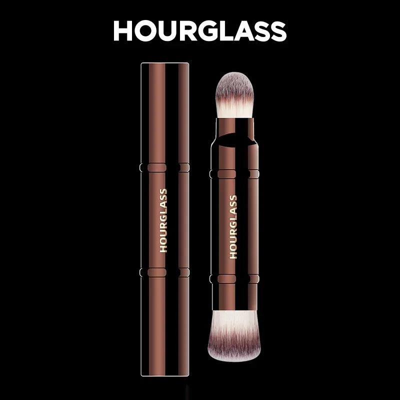 Hourglass Makeup Brush- No.15 Retractable Double-Ended Complexion Brush Soft Fiber Hair Fashion Design Single Face Brush