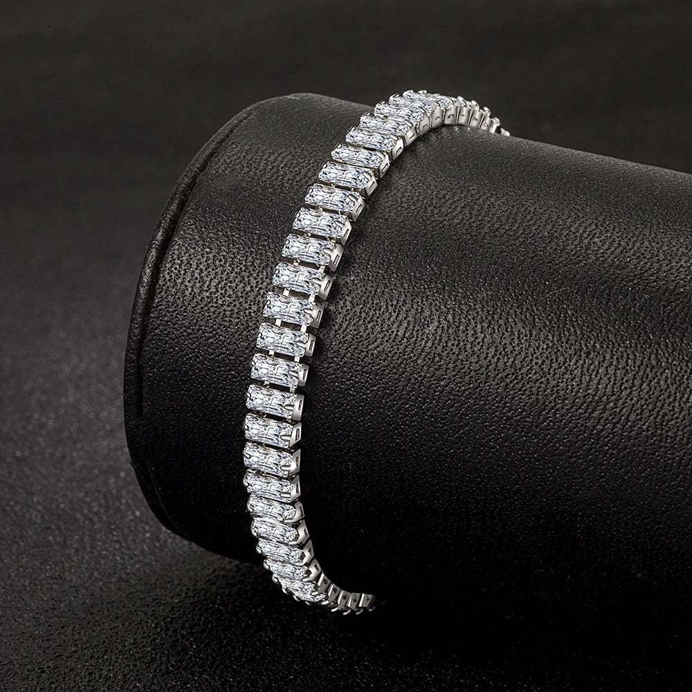LUX 925 Sterling Silver Crystal Bracelet