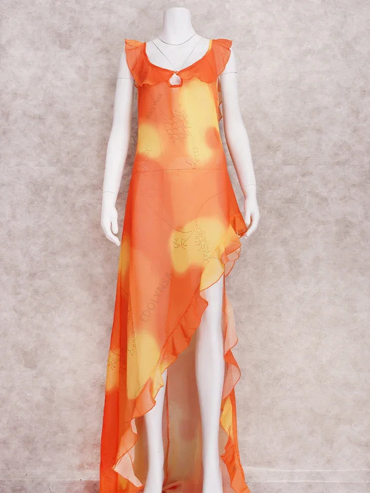 Jojo High Slit Maxi Dress LUXLIFE BRANDS