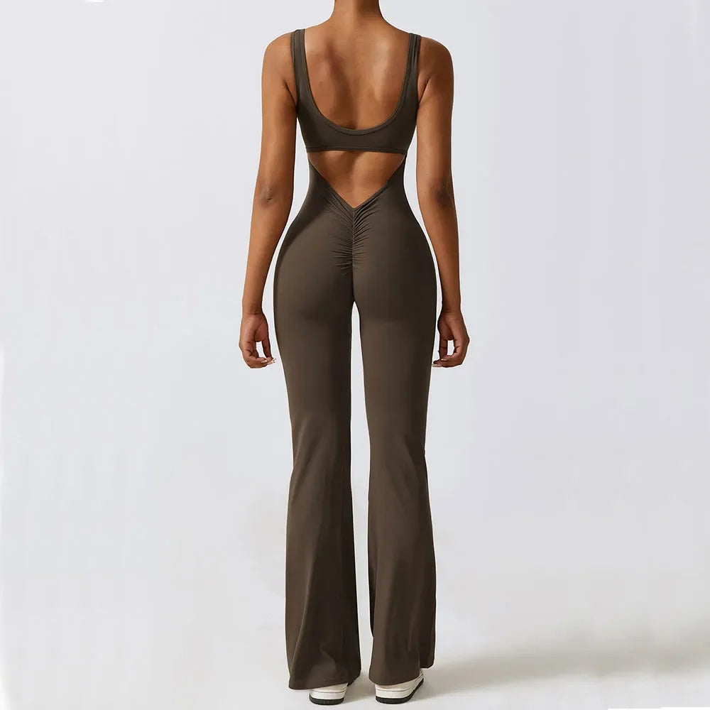 Wide Leg Sports Jumpsuit LUXLIFE BRANDS