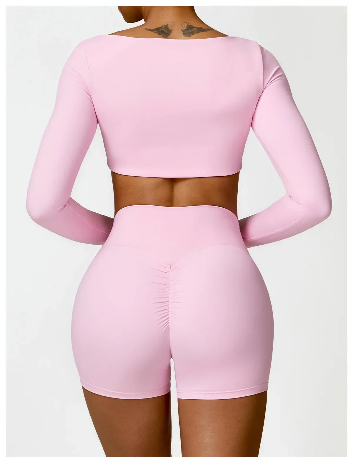 New Long sleeve Shirt Sports Set Women Fitness Tights Yoga Set Crop Top Running High Waist Gym Set Womens Outfits Yoga Clothing Luxlife Brands