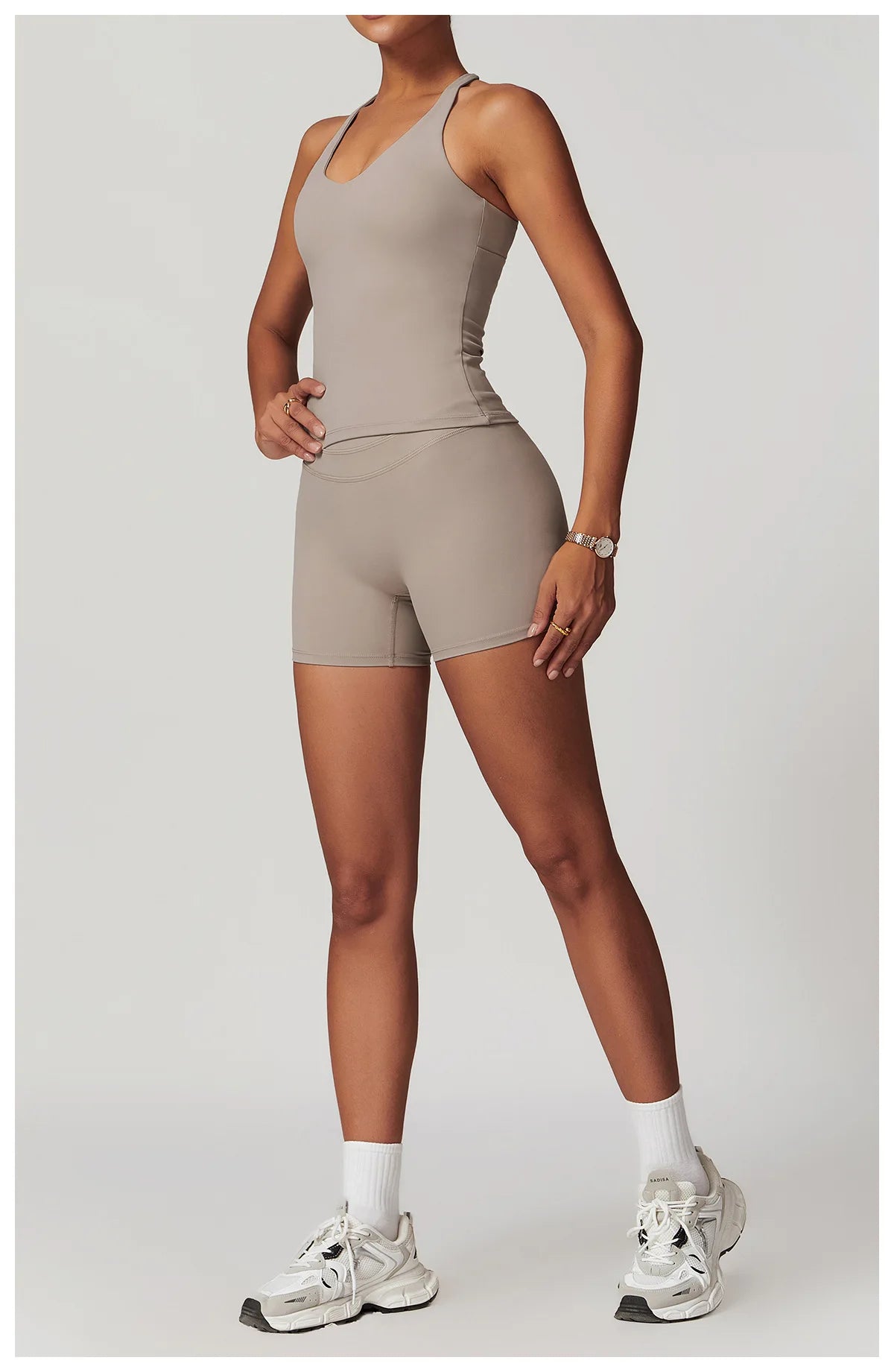 Hearuisavy 2-Piece Yoga Sets Sports Suit Women Fitness Tracksuit Running Workout Shirt Yoga Clothing Quick-Drying Gym Set Women