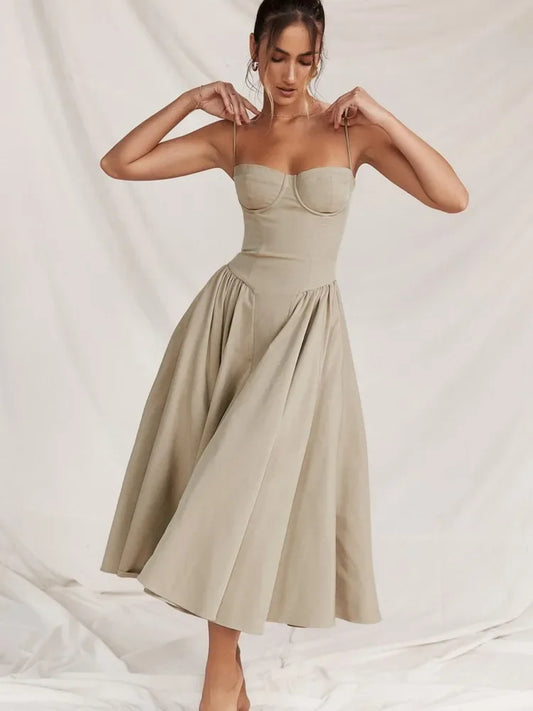 Babe Strapless Midi Dress