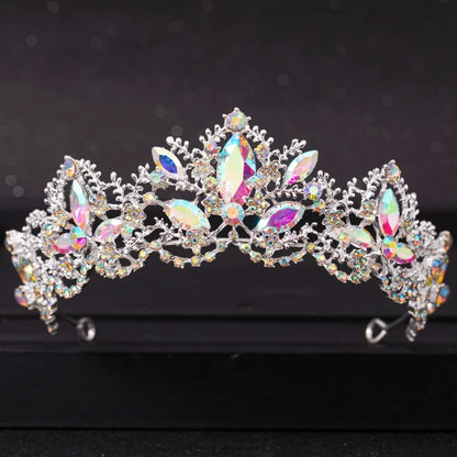 Baroque Luxury Crystal AB Bridal Crown Tiaras Light Gold Diadem Tiara for Women Bride Wedding Hair Accessories Jewelry Crown LUXLIFE BRANDS