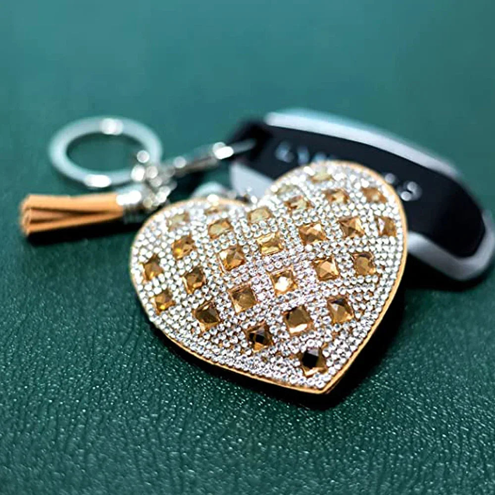 Heart Shaped Bling Keychain LUXLIFE BRANDS