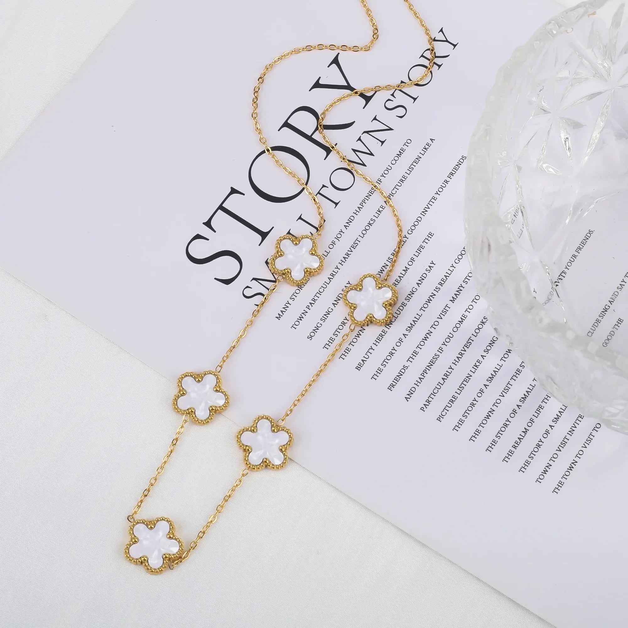 Hot Sale Stainless Steel Laser Five Leaf Flower Petal Adjustable Clover Bracelet Classic for Woman Girl Brand Jewelry Party Gift