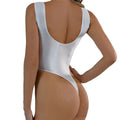 Summer Sleeveless High Cut Sexy Bodysuit Women Sexy Backless One-piece Rompers Female Tank Tops Bodysuit Stretch Bikini Swimwear Luxlife Brands