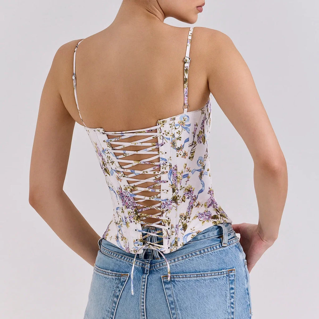 Veronica Floral Summer Corset Top