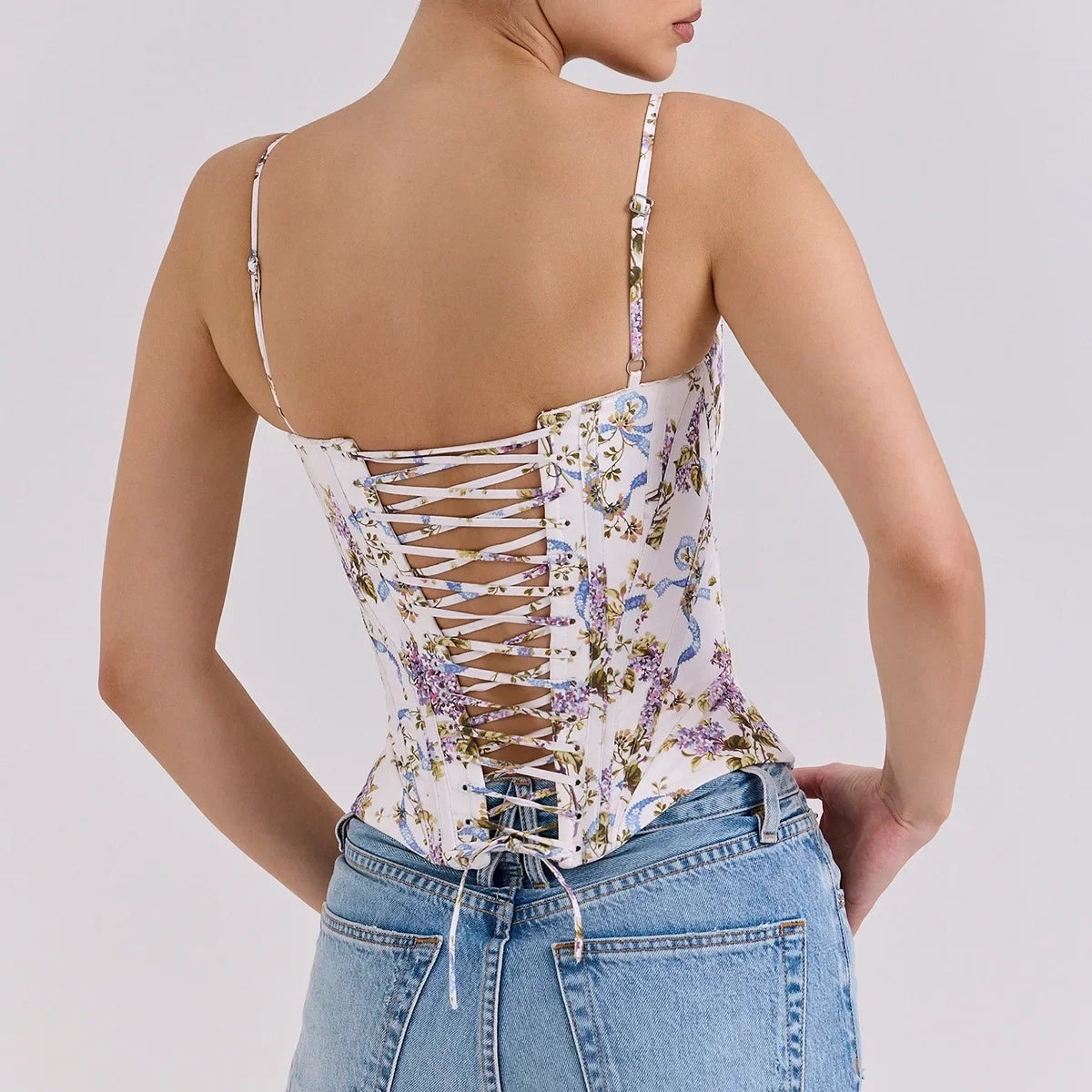 Veronica Floral Summer Corset Top