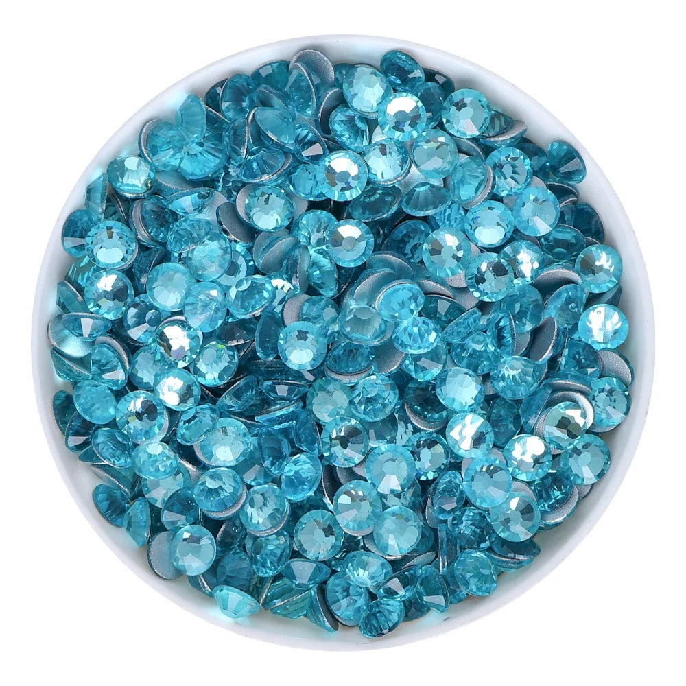 SS3-SS60 Blue Series Non-Hotfix High Quality Glass Flatback Rhinestones