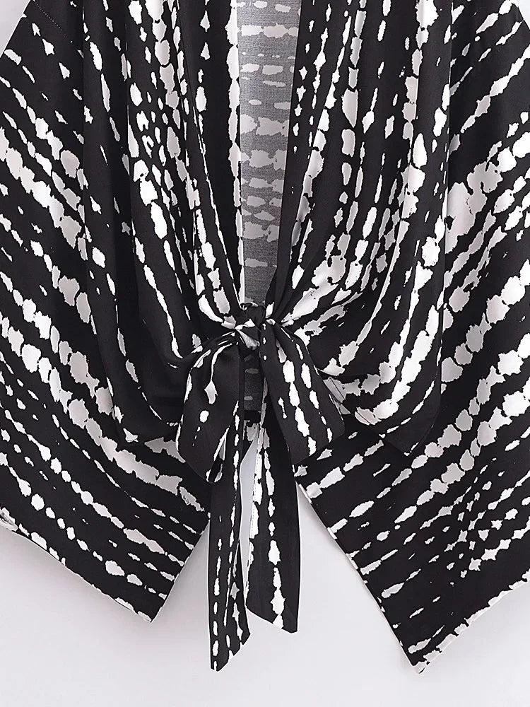 Vintage Boho Kimono Short Robe