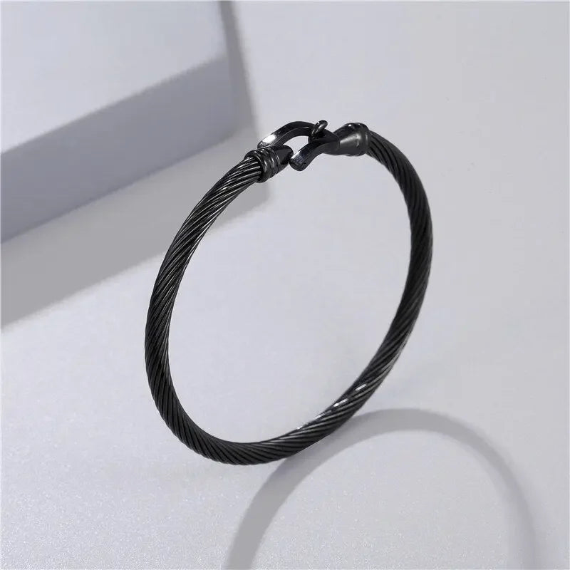 Stainless Steel Gold Color Bangle Bracelets Luxury Brand Stylish Mesh Bangle for Women Men Decoration Jewelry Accessory Gift