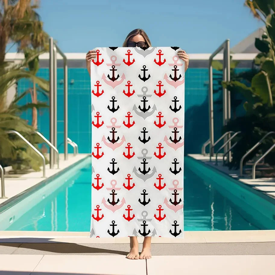 Oversized Anchor Quick Dry Towel