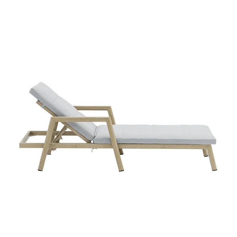 Aluminum Natural Fabric Sun Lounger  Swimming Pool Outdoor Furniture Garden Set Terrace Hotel Beach Sling Chair Outdoor Living