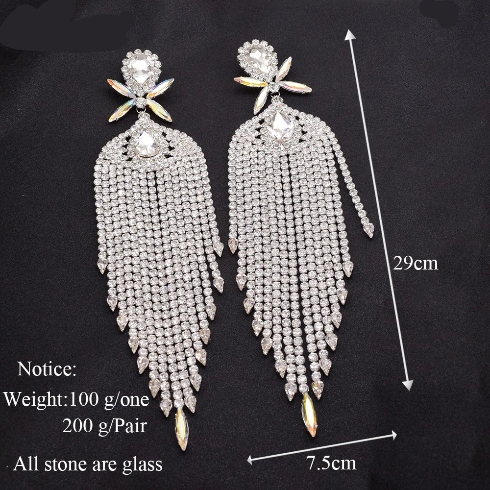 Rhinestone Sunburst Headpiece & Earring Set
