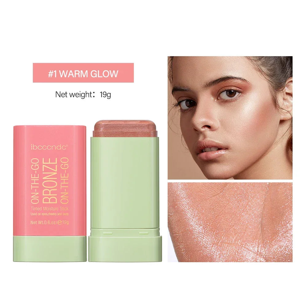 Bronzer Shading Stick Makeup Contour Sticks Peach Highlighter for Face Blush Blush Body Glitter Cosmetics Blusher Korean Powder
