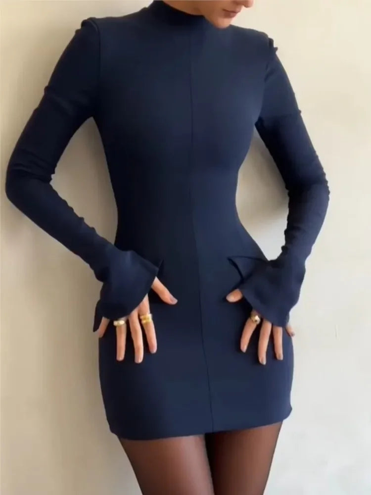 Uptown Long Sleeve Bodycon Dress LUXLIFE BRANDS