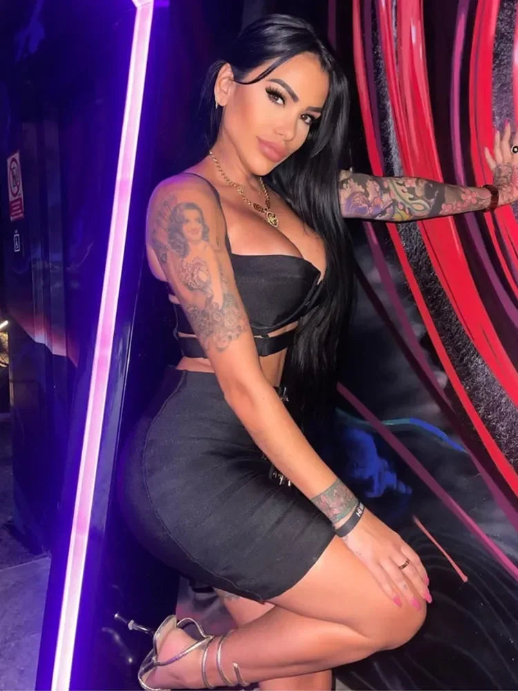 Vegas Bodycon Skirt Set Luxlife Brands